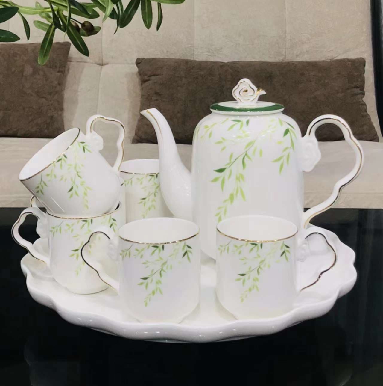 Floral Ceramic Tea Service Set detail 3