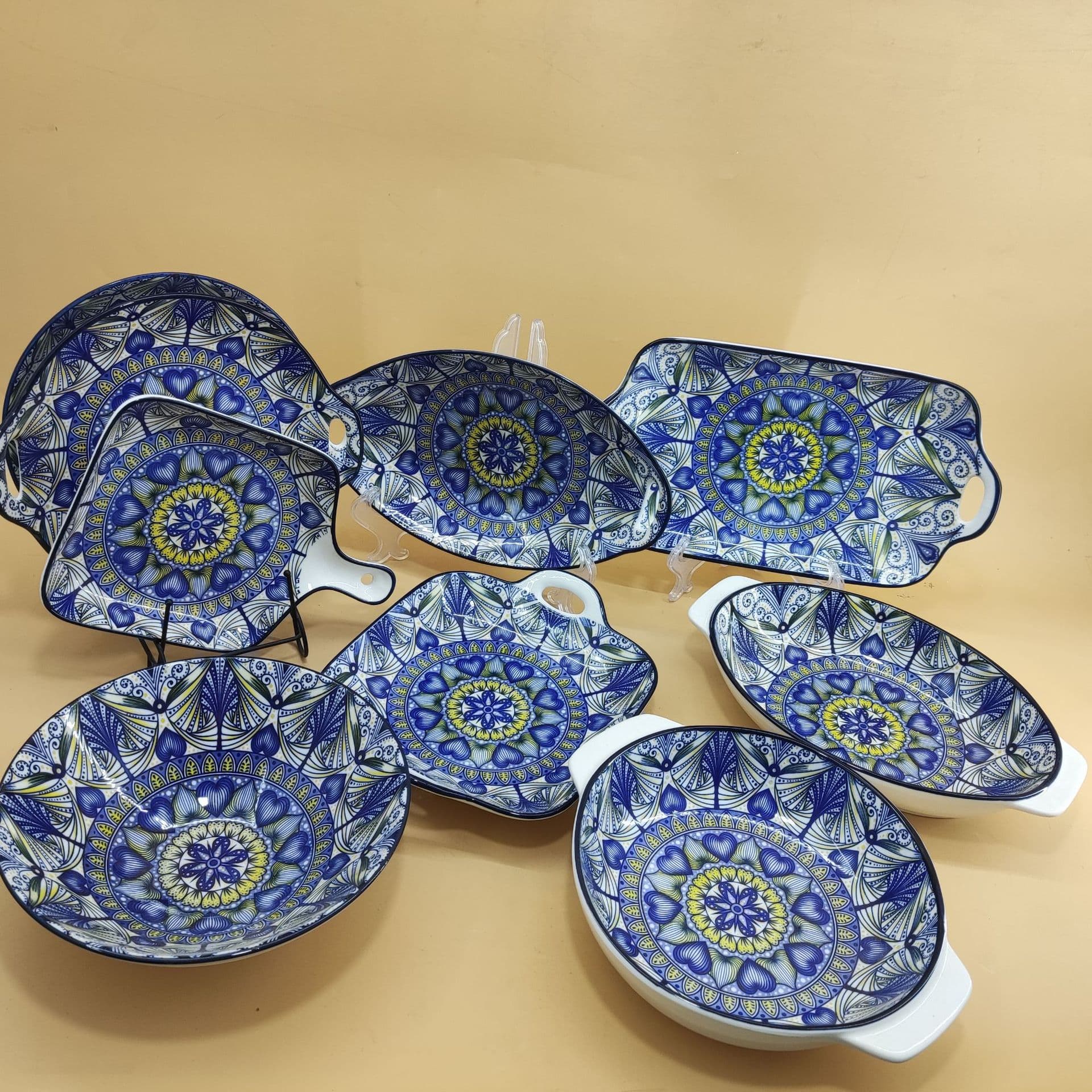 Bohemian Floral Ceramic Dinnerware Set detail 3