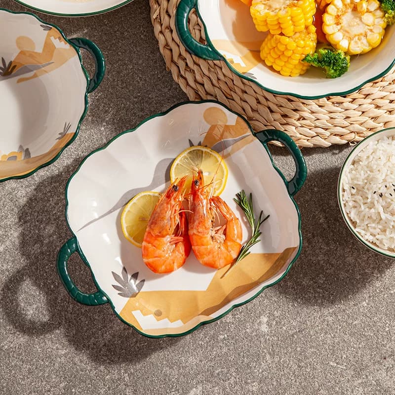 Golden Grove Ceramic Dinnerware Set detail 4